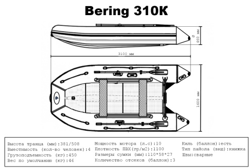 Лодка ПВХ Big Boat Bering 310К